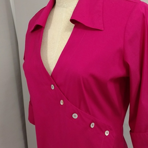 Farinaz Taghavi Canada Magenta Pink Tunic Shirt M - Picture 4 of 8